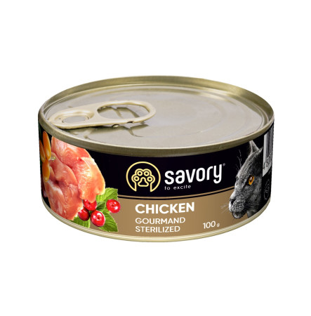 Savory Cat Adult Sterilized Chicken 100 г